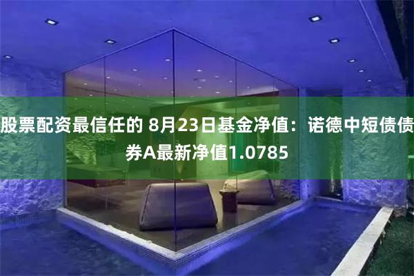 股票配资最信任的 8月23日基金净值：诺德中短债债券A最新净值1.0785